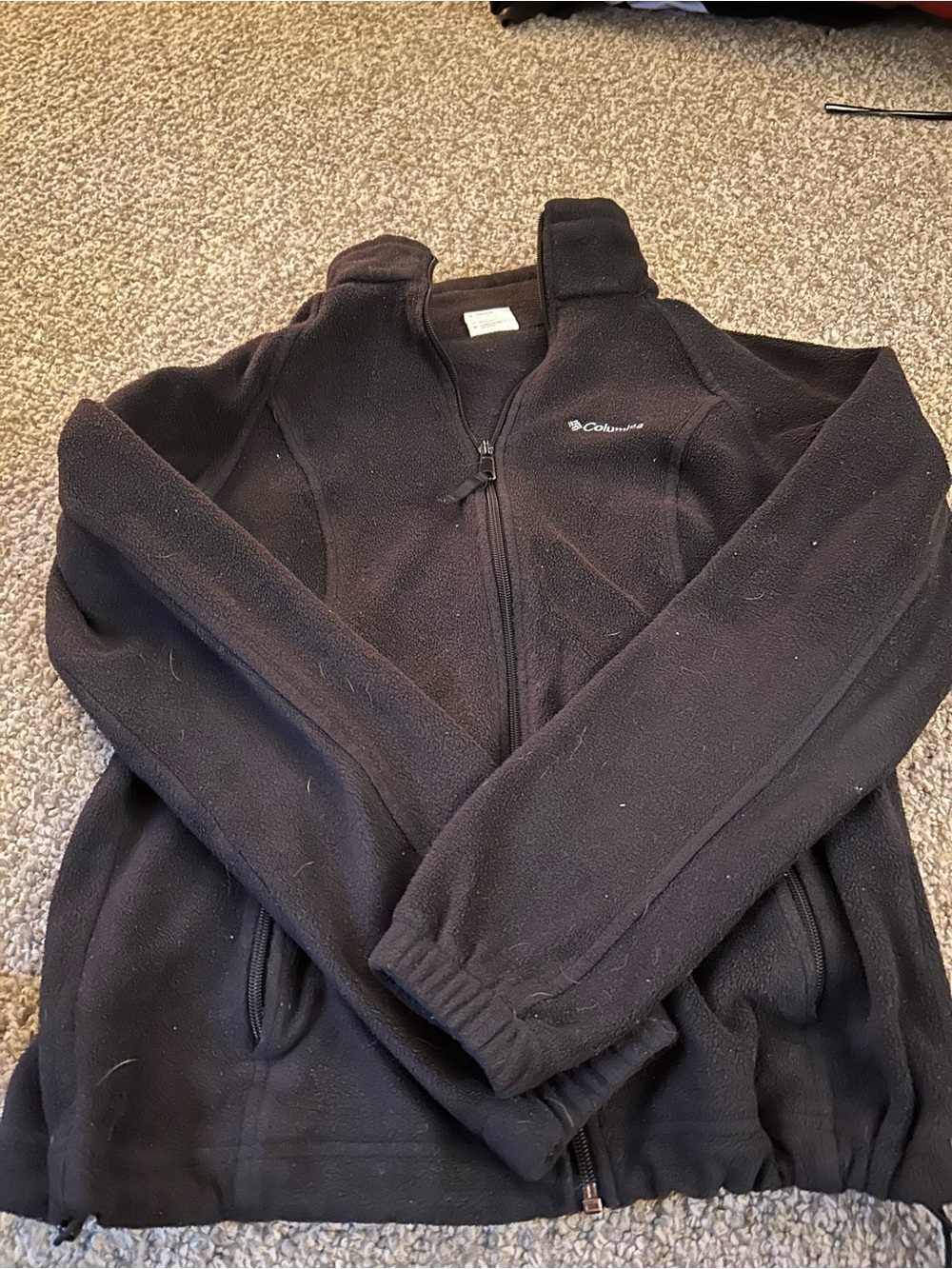 Columbia Black Zip-Up Fleece Jacket